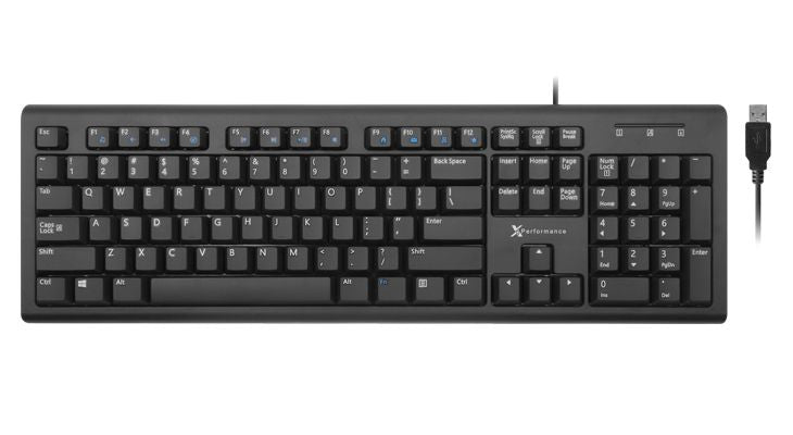 Antimicrobial Full Size USB Keyboard for PC (X9BIOKEY)