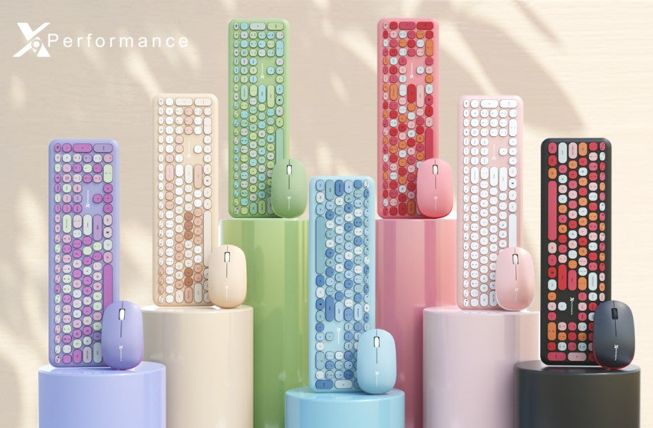The Cutest Retro Desk Upgrade of 2025 – X9 Colorful Keyboard & Mouse Combo