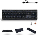 Low Profile Wireless Mechanical Keyboard - Red Linear Switches, Triple-Mode