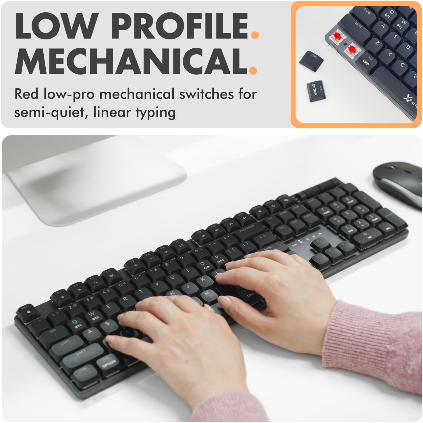 Keyboard With Less Travel Low Profile Mechanical Keyboard - Wireless & Wired | X9 Performance