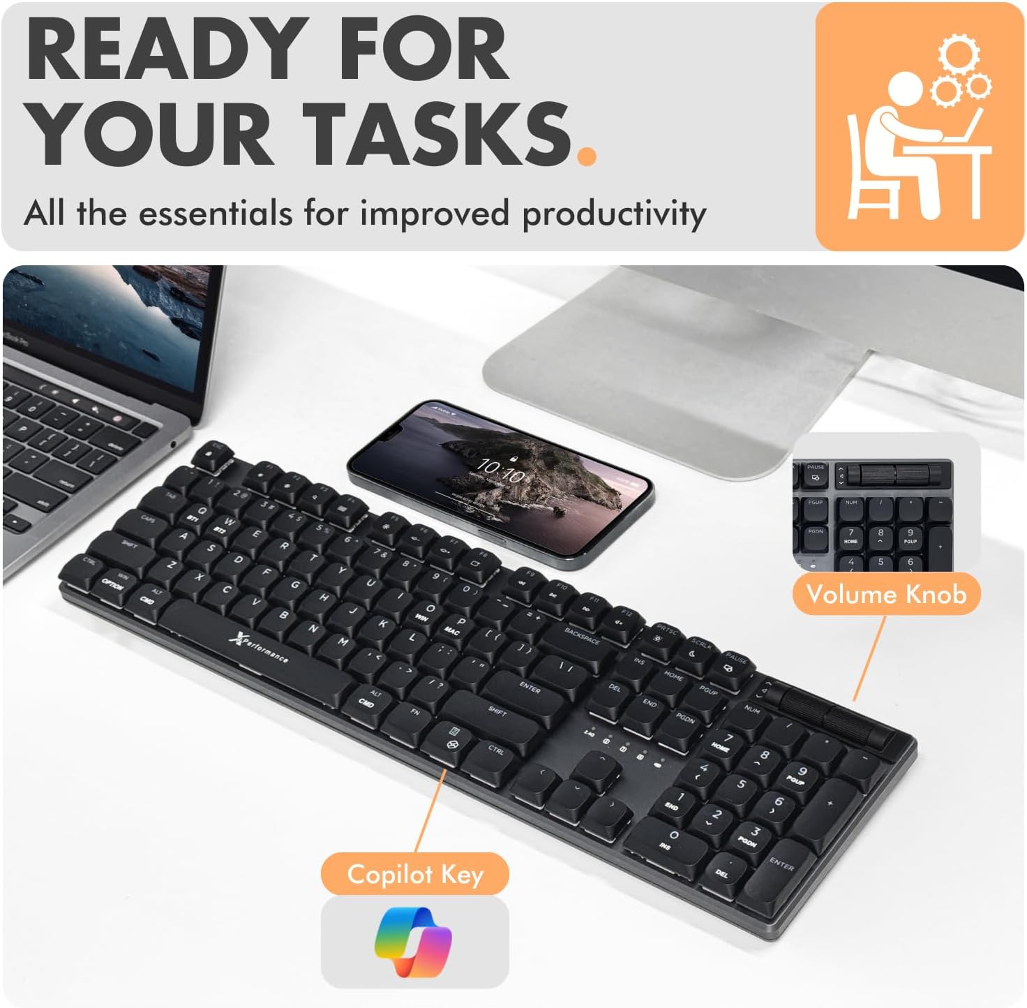 Low Profile Mechanical Keyboard - Wireless & Wired | X9 Performance