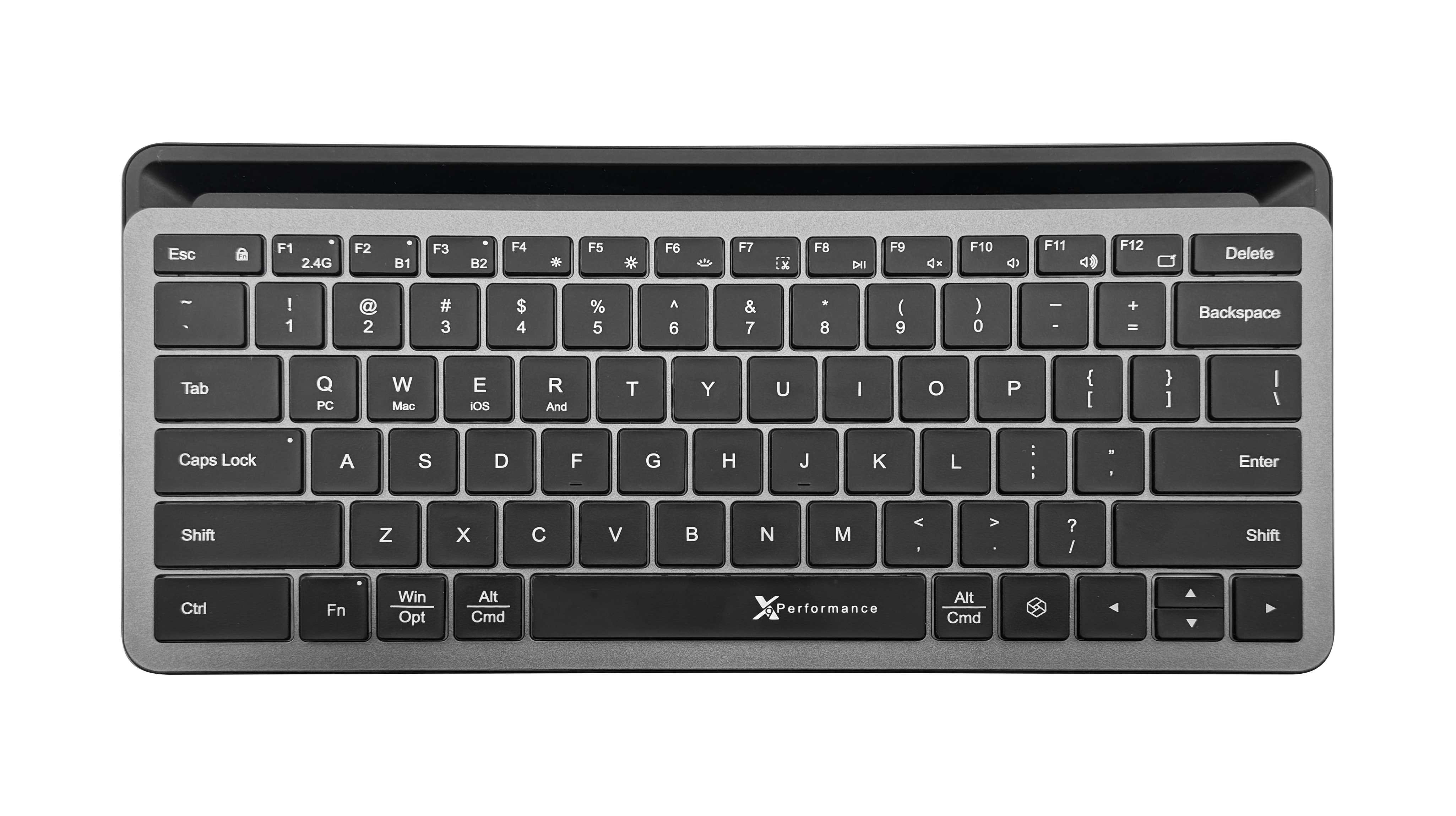 Compact Wireless Keyboard with Dock – (2.4G + BT)