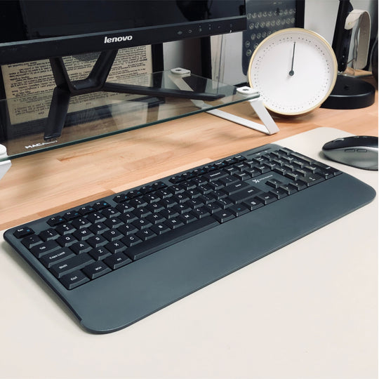 Type Comfortably With A Cushioned Wrist Rest