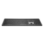 Bluetooth Keyboard with Extra-Long Phone Dock - Grey