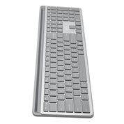 Bluetooth Keyboard with Extra-Long Phone Dock - Multi-Device, Rechargeable, Built-In Tablet Stand