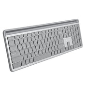 Bluetooth Keyboard with Extra-Long Phone Dock - Multi-Device, Rechargeable, Built-In Tablet Stand