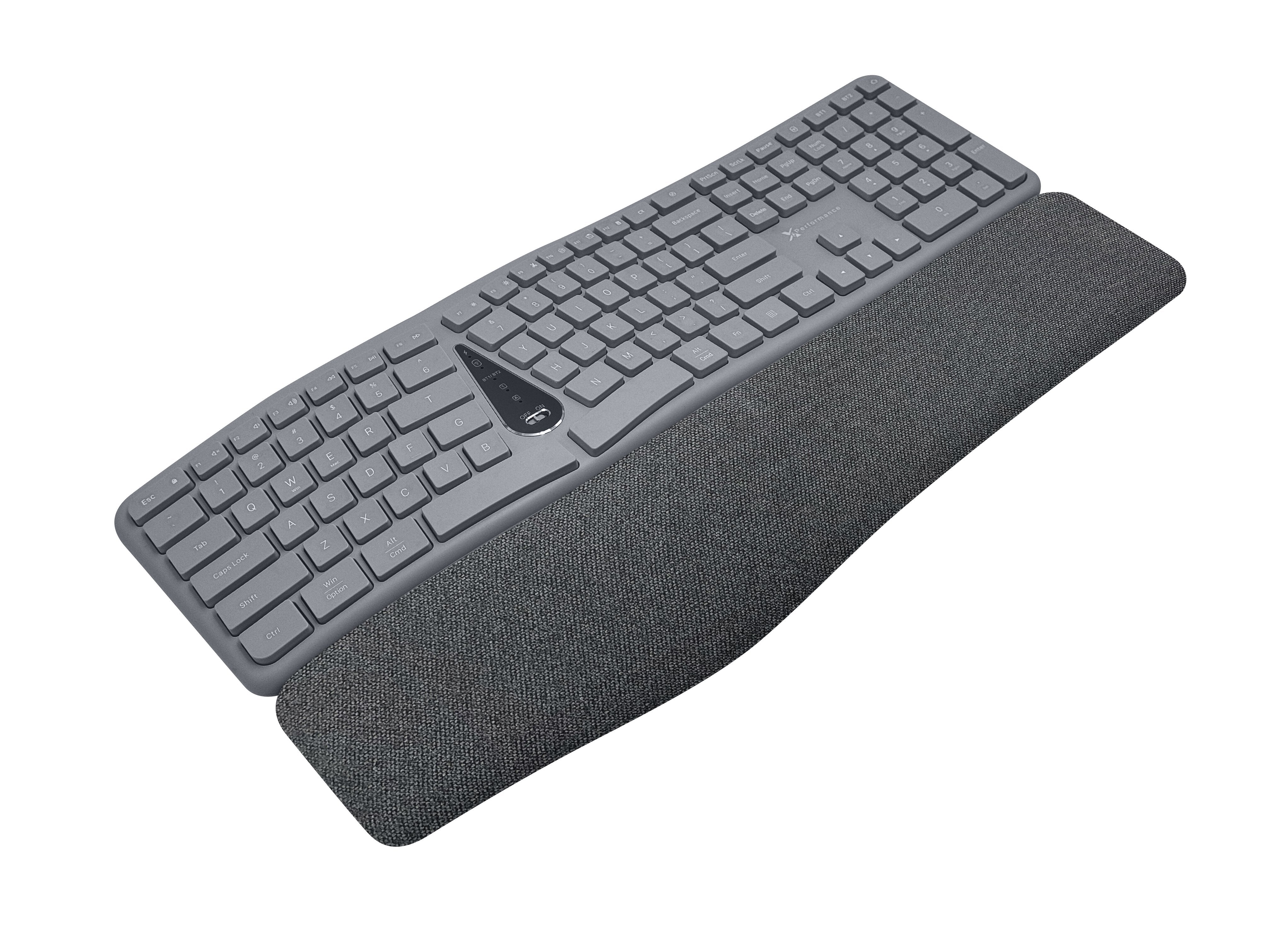 Ergonomic Wireless Keyboard and Mouse Combo - Cream Gold