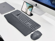 Ergonomic Wireless Keyboard and Mouse Combo - Cream Gold