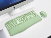 Ergonomic Wireless Keyboard and Mouse Combo - Split Design, 2.4GHz, Contoured Mouse