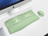 Ergonomic Wireless Keyboard and Mouse Combo - Split Design, 2.4GHz, Contoured Mouse