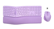 Ergonomic Wireless Keyboard and Mouse Combo - Split Design, 2.4GHz, Contoured Mouse