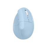 Wireless Vertical Ergonomic Mouse — Bluetooth + 2.4GHz, 4000 DPI, 6 Buttons (Blue)