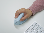 Wireless Vertical Ergonomic Mouse — Bluetooth + 2.4GHz, 4000 DPI, 6 Buttons (Blue)