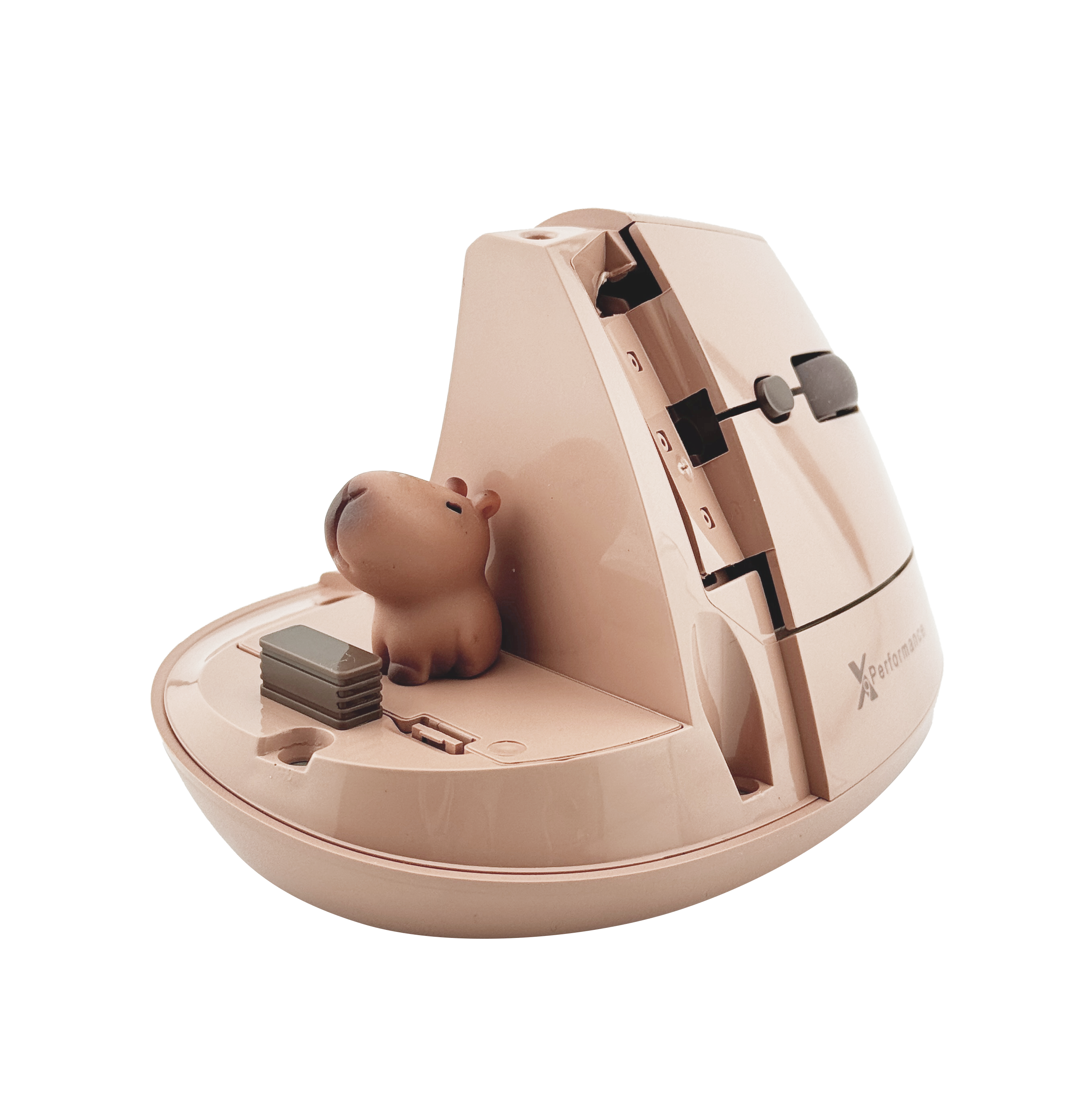 Wireless Vertical Ergonomic Mouse — Bluetooth + 2.4GHz, 4000 DPI, 6 Buttons (Brown)