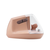 Wireless Vertical Ergonomic Mouse — Bluetooth + 2.4GHz, 4000 DPI, 6 Buttons (Brown)