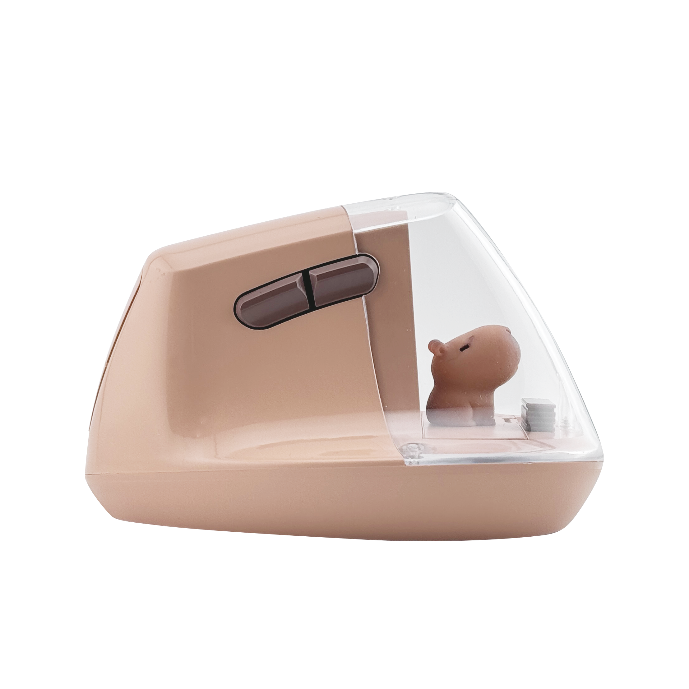 Wireless Vertical Ergonomic Mouse — Bluetooth + 2.4GHz, 4000 DPI, 6 Buttons (Brown)