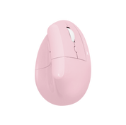 Wireless Vertical Ergonomic Mouse — Bluetooth + 2.4GHz, 4000 DPI, 6 Buttons (Pink)