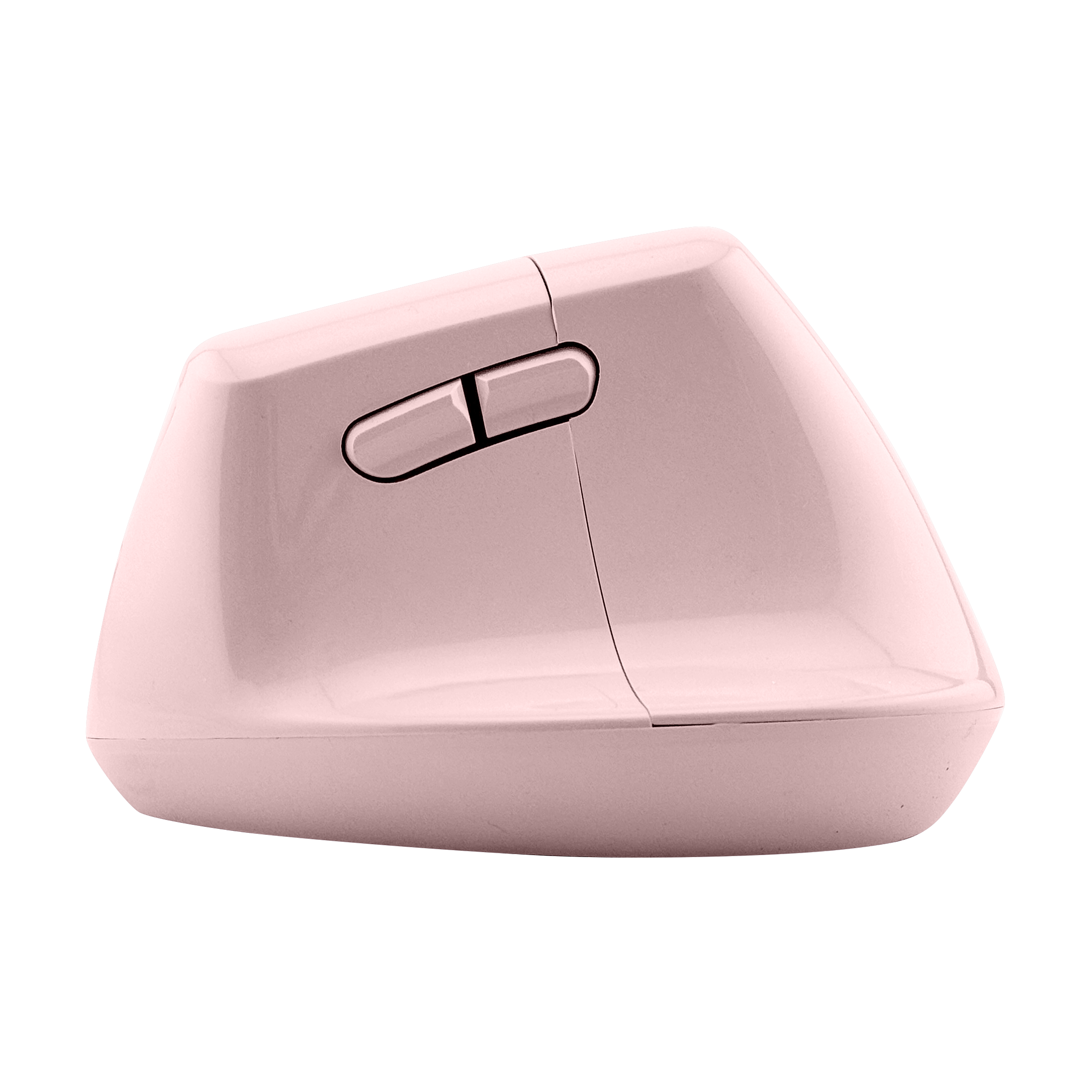 Wireless Vertical Ergonomic Mouse — Bluetooth + 2.4GHz, 4000 DPI, 6 Buttons (Pink)
