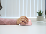 Wireless Vertical Ergonomic Mouse — Bluetooth + 2.4GHz, 4000 DPI, 6 Buttons (Pink)