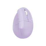 Wireless Vertical Ergonomic Mouse — Bluetooth + 2.4GHz, 4000 DPI, 6 Buttons (Purple)