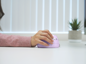 Wireless Vertical Ergonomic Mouse — Bluetooth + 2.4GHz, 4000 DPI, 6 Buttons (Purple)