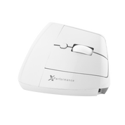 Wireless Vertical Ergonomic Mouse — Bluetooth + 2.4GHz, 4000 DPI, 6 Buttons (White)