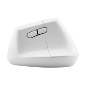 Wireless Vertical Ergonomic Mouse — Bluetooth + 2.4GHz, 4000 DPI, 6 Buttons (White)