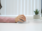 Wireless Vertical Ergonomic Mouse — Bluetooth + 2.4GHz, 4000 DPI, 6 Buttons (White)