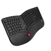 Ergonomic Wireless Keyboard with Trackball