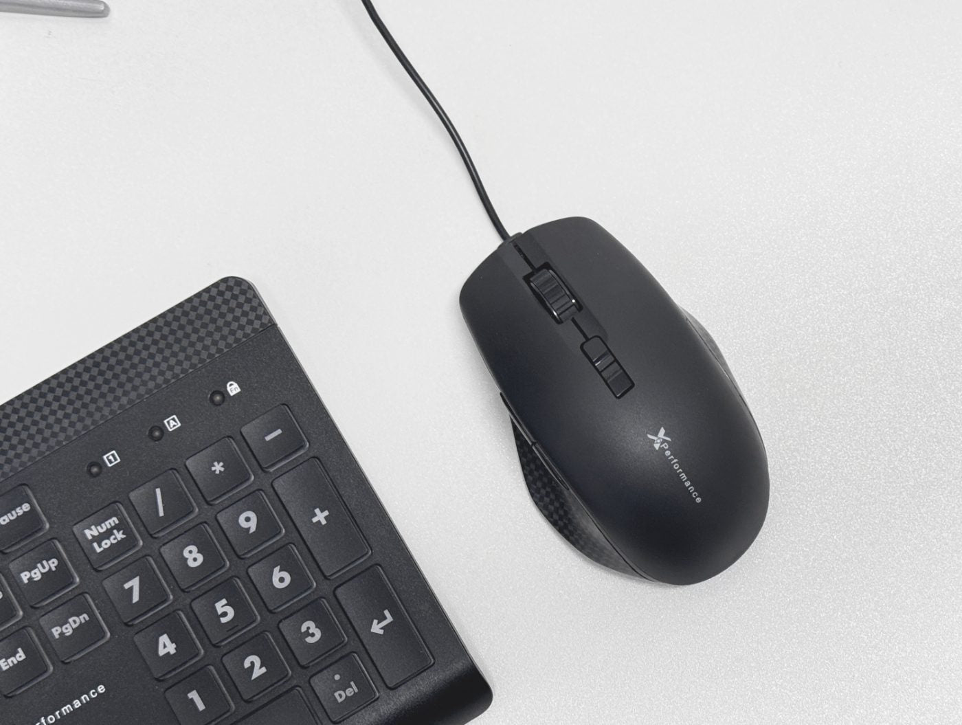 Mouse close-up with keyboard