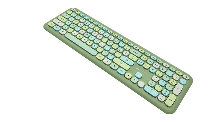 X9 Performance Colorful Keyboard and Mouse Combo - 2.4G Wireless Connectivity - Transform Your Space with a Cute Wireless Keyboard and Mouse Set For PC and Chrome - Green