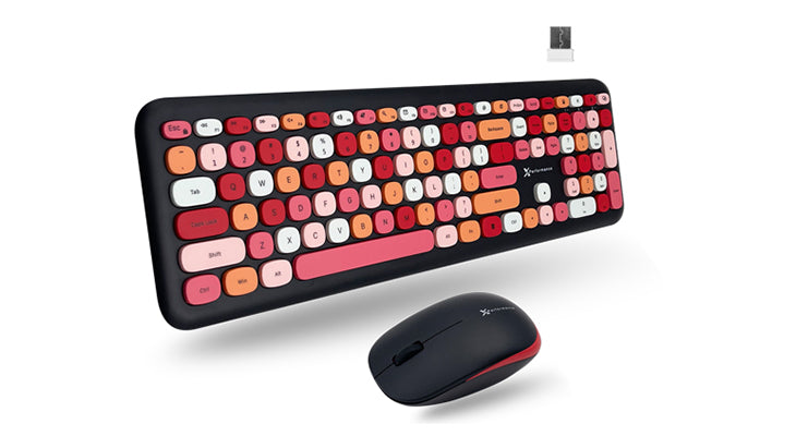 X9 Performance Colorful Keyboard and Mouse Combo - 2.4Ghz Wireless - Transform Your Space with a Cute Wireless Keyboard and Mouse Set