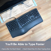 Ergonomic Split Keyboard with Wrist Rest