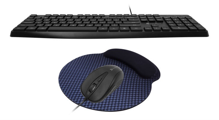Full Size USB Keyboard, Mouse and Mouse Pad for PC (X9JJKEYCOMBO)