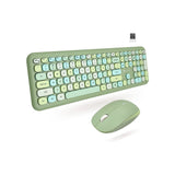 Cute Retro Wireless Keyboard and Mouse Combo