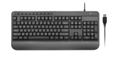 Full-Size Multimedia Keyboard with Wrist Rest